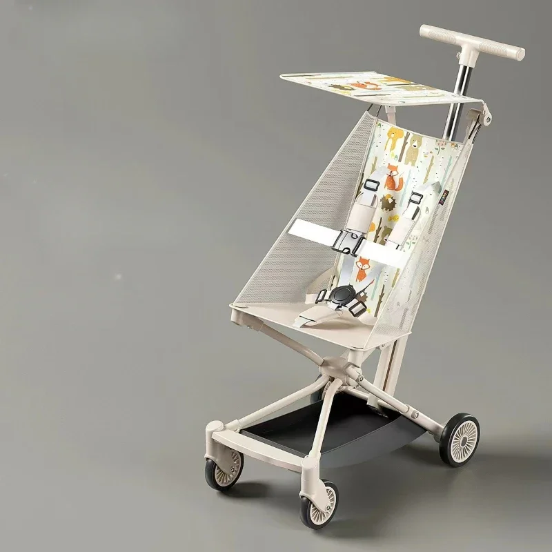 

Ultra Lightweight Four Wheel Stroller Foldable Portable Simple Baby Stroller Lightweight Travel Pram Camping Style Baby Stroller