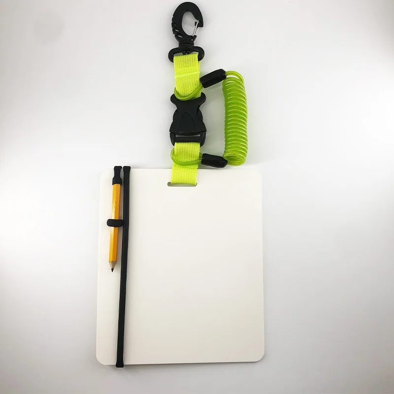 Large Dive Write Slate Diving Notepad Underwater Writing Tablet with Coil