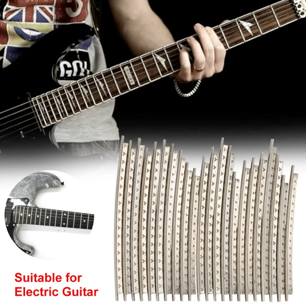 2.2mm Width 22 Frets/2.2mm Width 24 Frets Fret Wire​ Cupronickel Solid ​Fretwire Set​ Silver ​Guitar Fretwire​