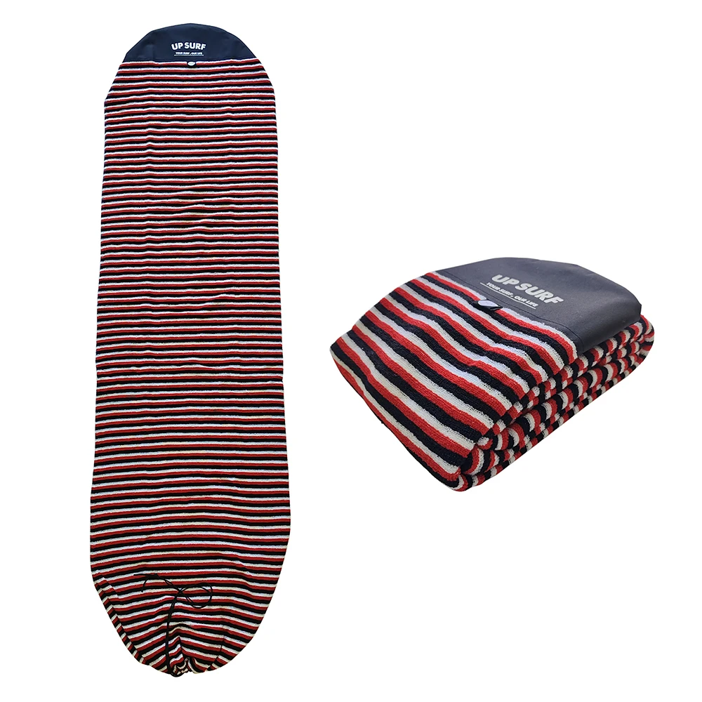 UP SURF surf sock multi-size Surfboard Protective Cover Black & Blue & Red & Whitepinstripe pattern Funboard Cover