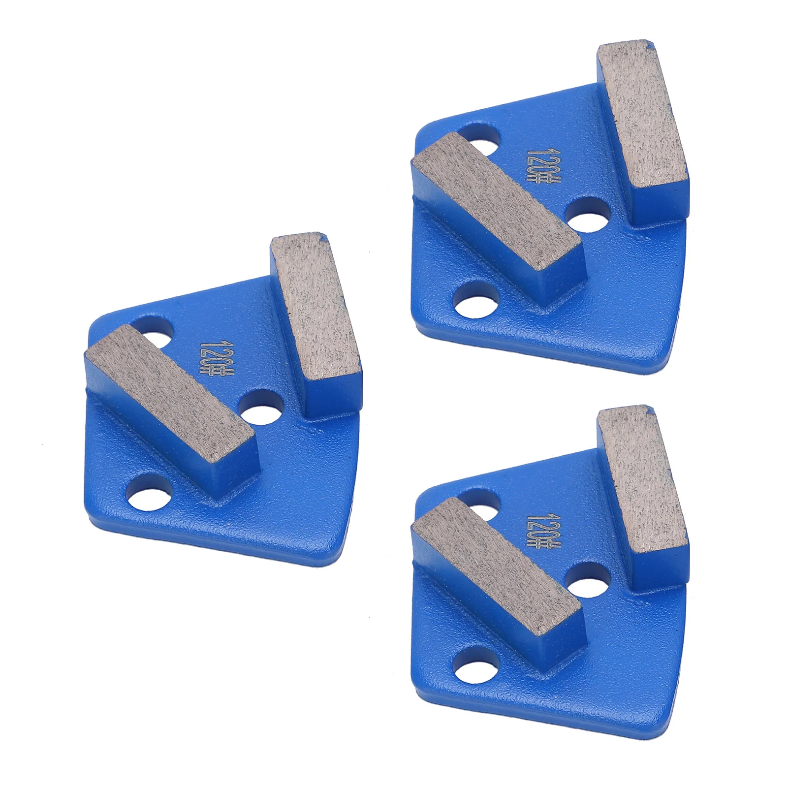 3Pcs  120# Diamond Grinding Shoes Trapezoid Concrete Floor Aggreesive Cutting 2 Long Teeth