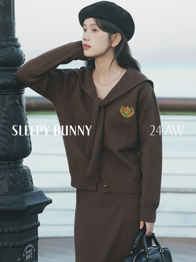 Elegant Casual Navy Collar Dress Long Sleeve Slim Fit Midi Outfit High Waist Vintage A-line Fashion Dress Women Spring Autumn