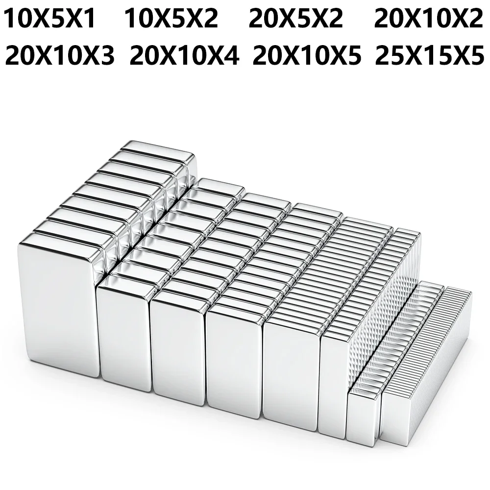 20x10x2 20x10x3mm Powerful Neodymium Magnet Block Super Strong Magnets N35 NdfeB Permanent Magnetic imanes Refrigerator Magnet