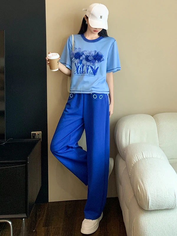 la-chapelle-faion-ensemble-decontracte-femme-ete-2025-nouveau-design-de-reduction-d'age-sens-fleur-3d-ensemble-deux-pieces-coton-long-sve