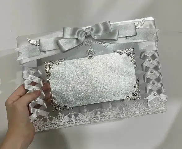 Handmade Finished Pain Board Lta Bag Ribbon Bow Transparent Window Decorative Pain Board
