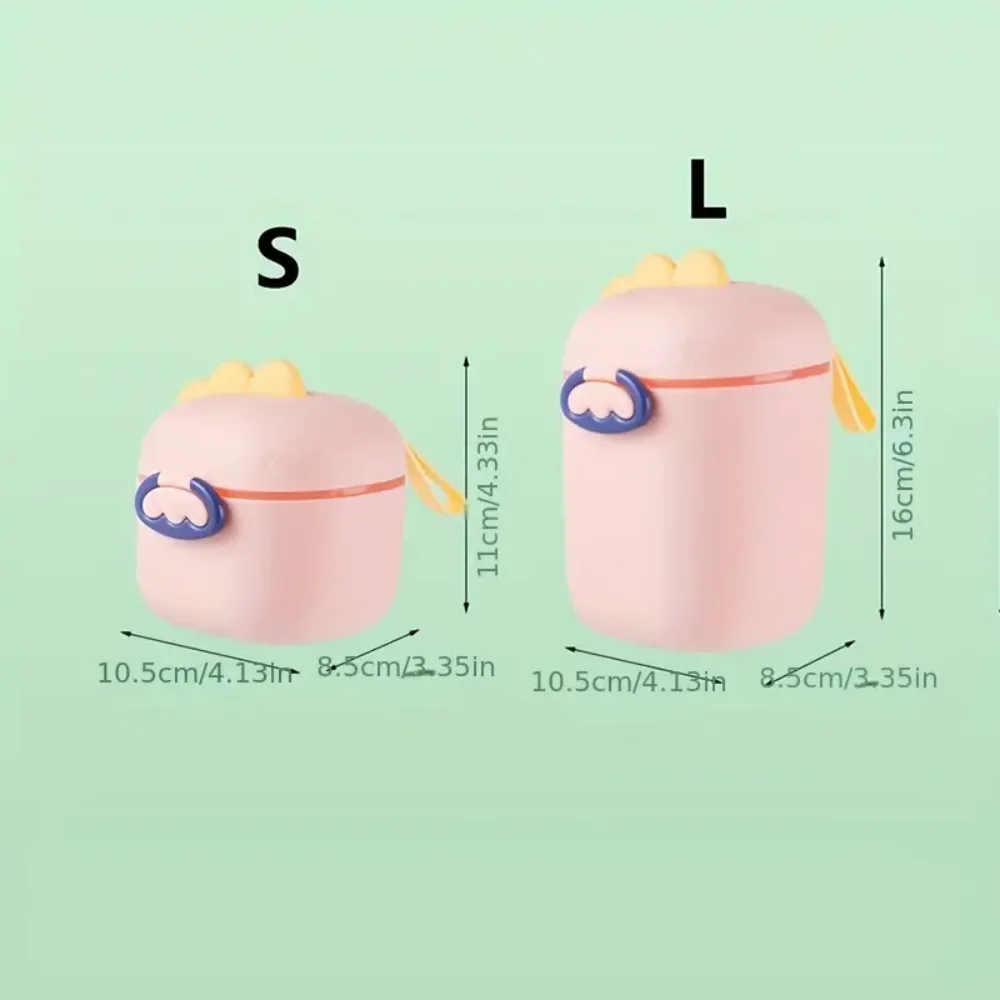 Milk Powder Dispenser with Spoon, Dinosaur Formula Milk Powder Container, Portable Milk Powder Storage Box with Handle, Fruit