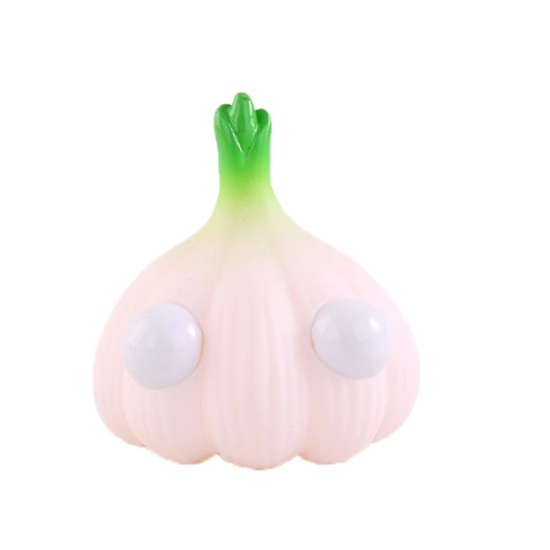 

Hand Squeeze Garlic Toy Popping Eyeballs Toy for Student Office Pressure Release