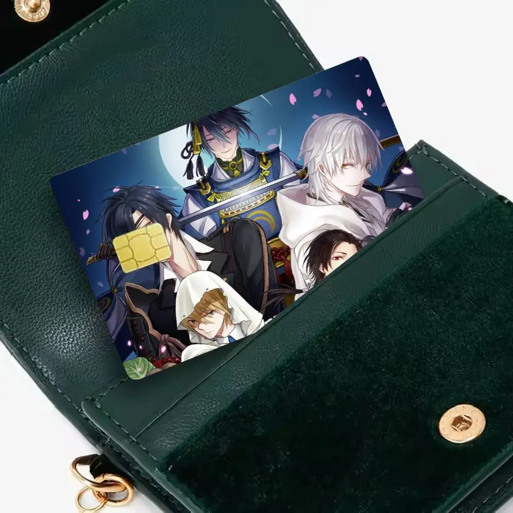 T-Touken Ranbu-ONLINE 4pcs 1Set Film Skin for Debit Credit Bank Visa Card Decal Cover