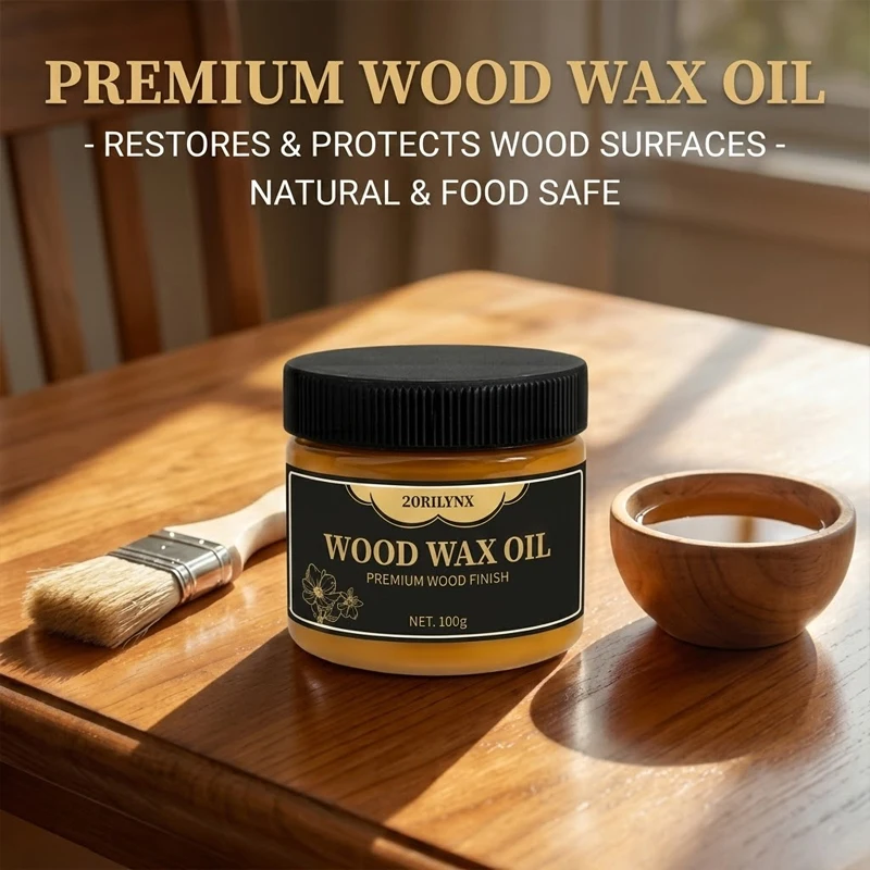 Premium Wood Wax Oil Natural Finish for Wood Maintenance Restores Shine and Protects Furniture Surfaces Effectively - ZORILYNX