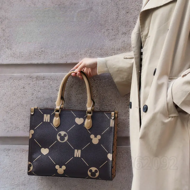 Disney Mickey Original New Women's Handbag Luxury Brand Women's Bag Large Capacity 2-Piece Cartoon Fashion Trend Tote Bag