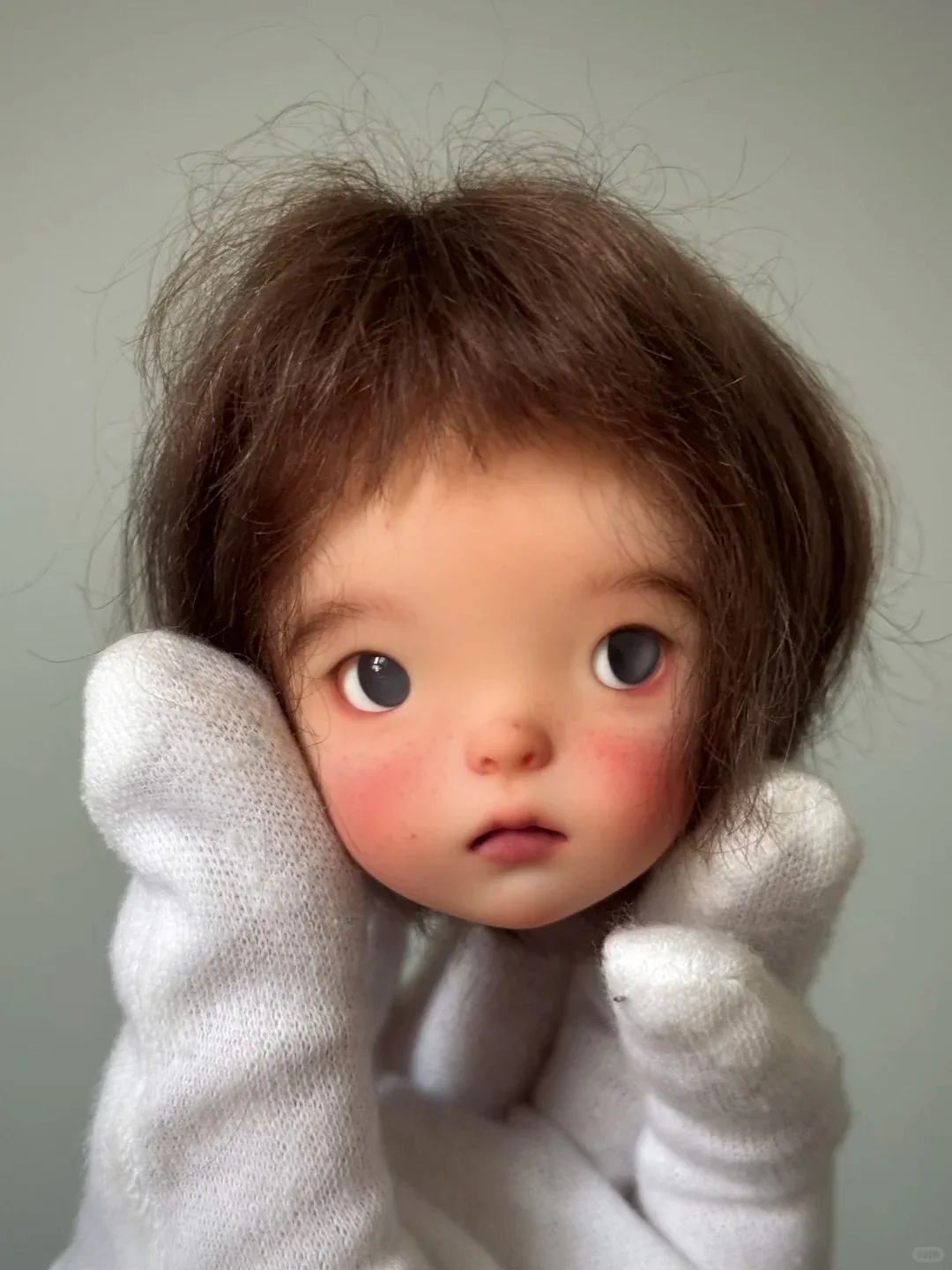 새로운 SD BJD 인형 1/6 란두도우 소녀 머리 앰버 귀여운 아름다운 소녀 메이크업 고품질 레진 장난감 선물 머리만