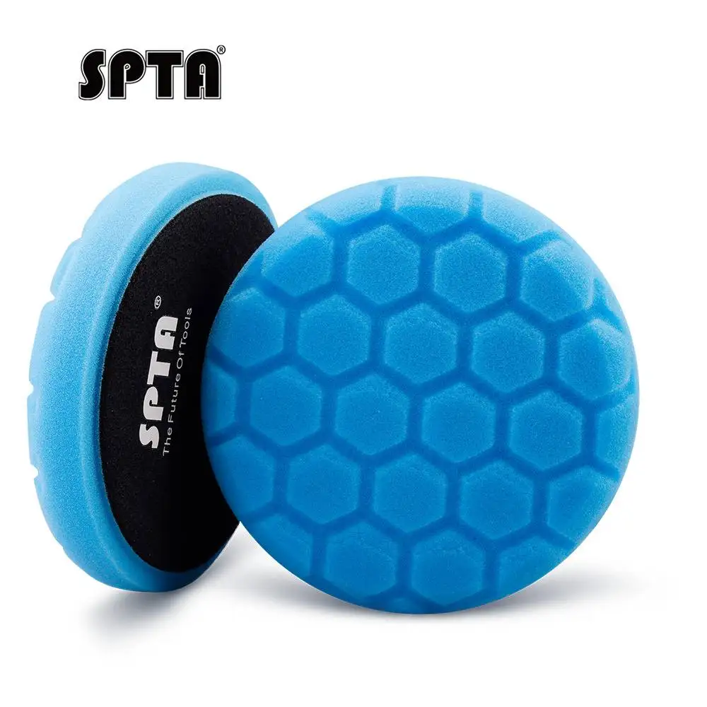 SPTA 1 Stück 3"(80mm)/5"(125mm)/6"(150mm)/7"(180mm) Auto-Polierschwamm Hex-Logic Polierpads für Rotations-DA-GA-Polierer