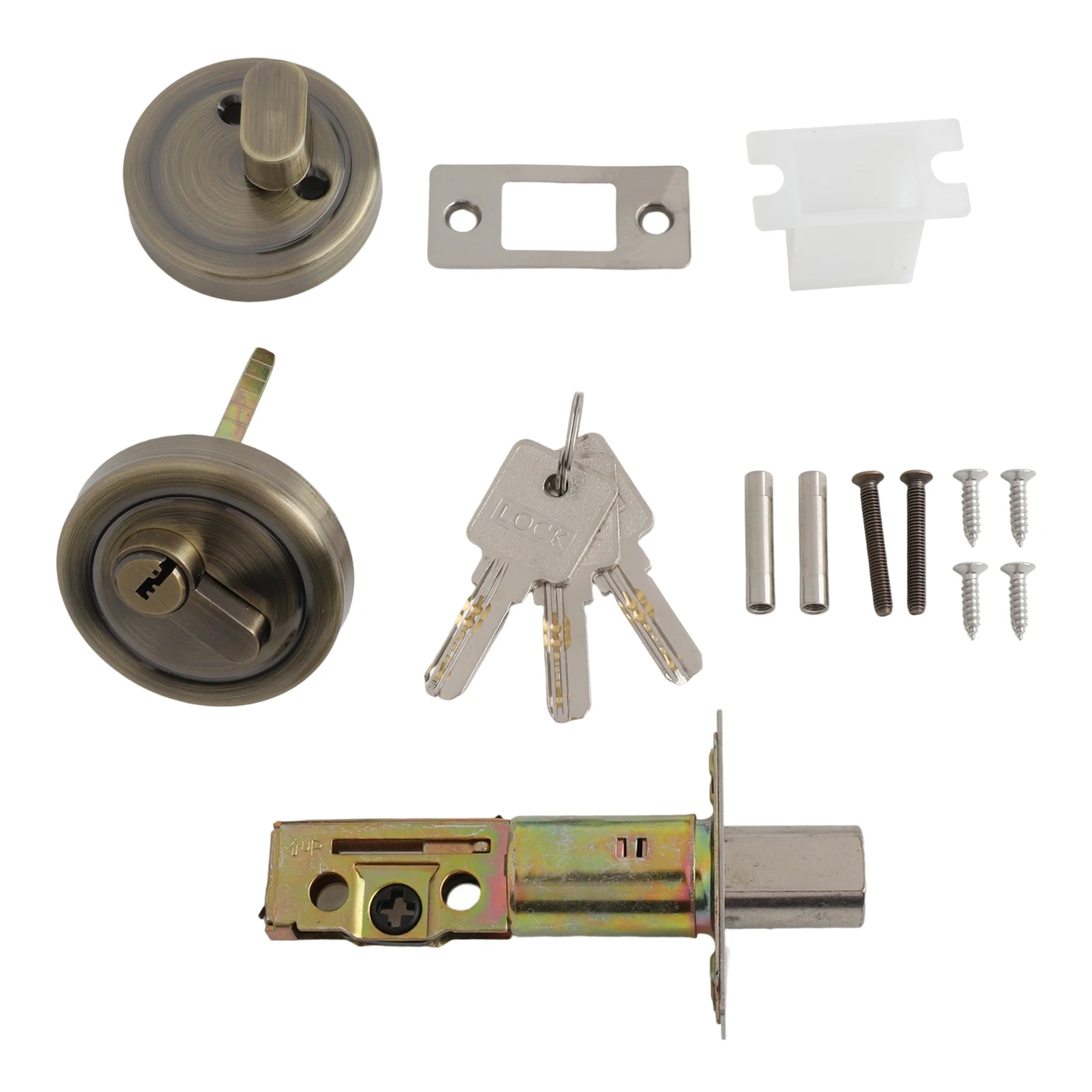 

Home Improvement As Shown In The Picture Bedroom Door Lock Key Latch Internal Door Lock High Security Solid Construction