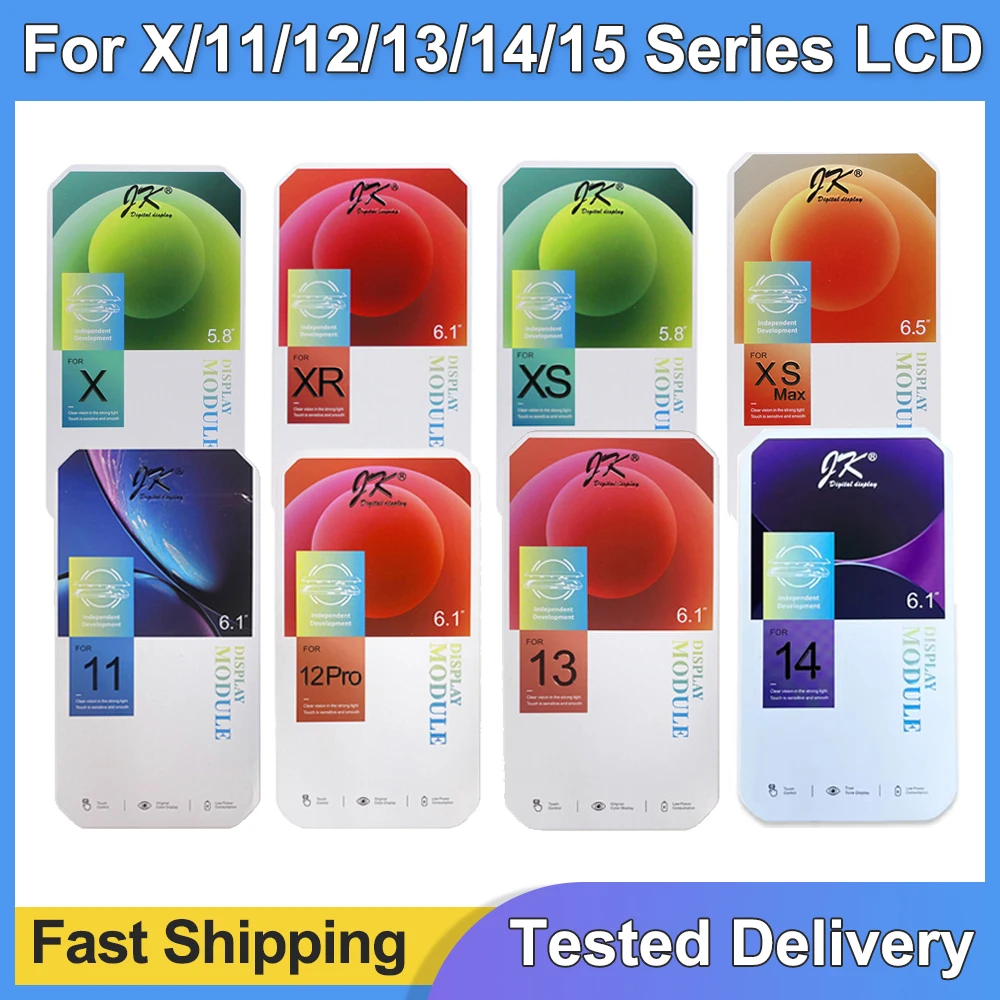 JK Incell Display Assembly High-Quality LCD Screen for iPhone X XR XS 13 Mini 14 Plus 15 Pro Max 12 11 13 Max - iPhone Repair