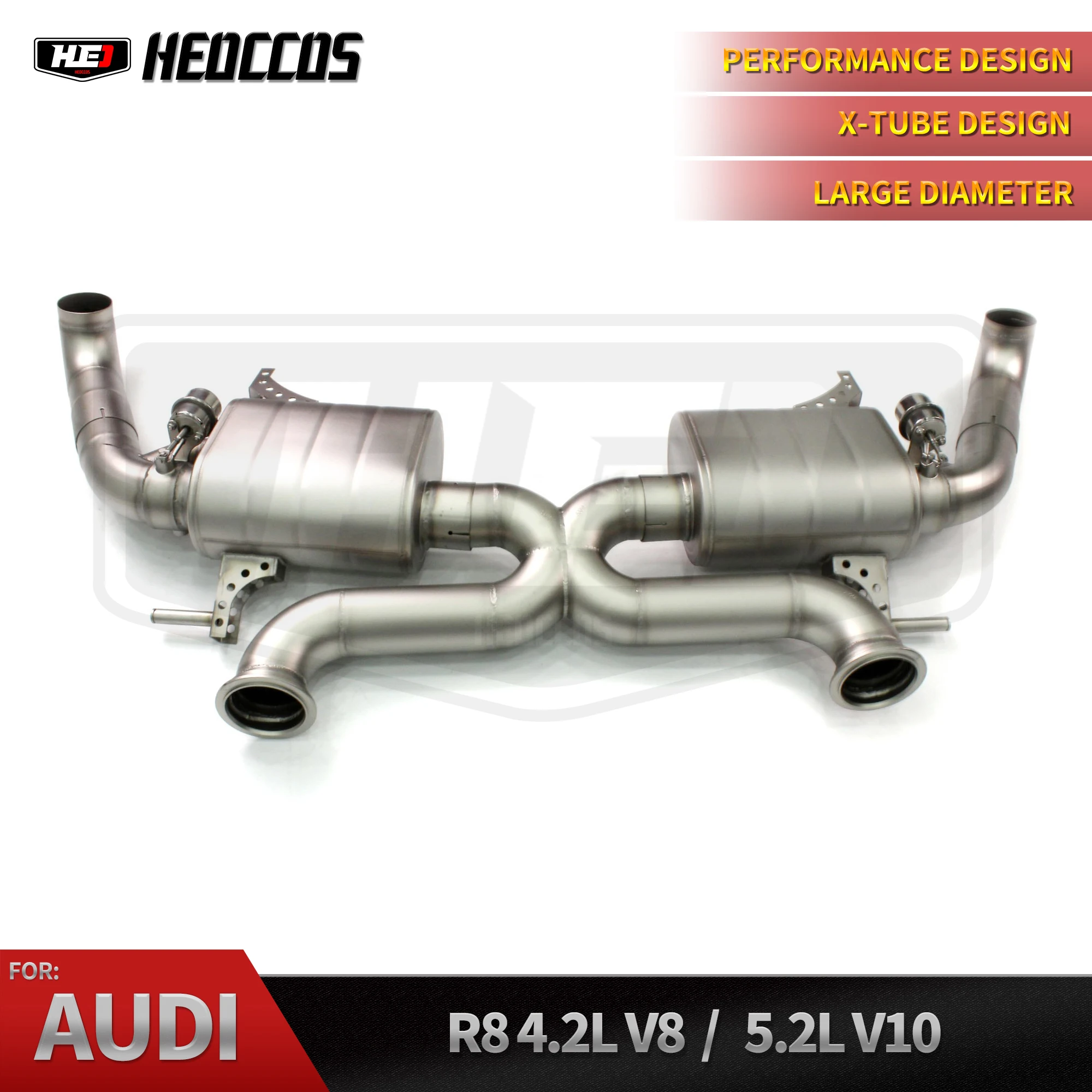

HEO Custom Valvetronic Catback Exhaust for Audi R8 4.2V8 V10 5.2 2017-2019 Auto Racing Pipes with Valve Remote Controller