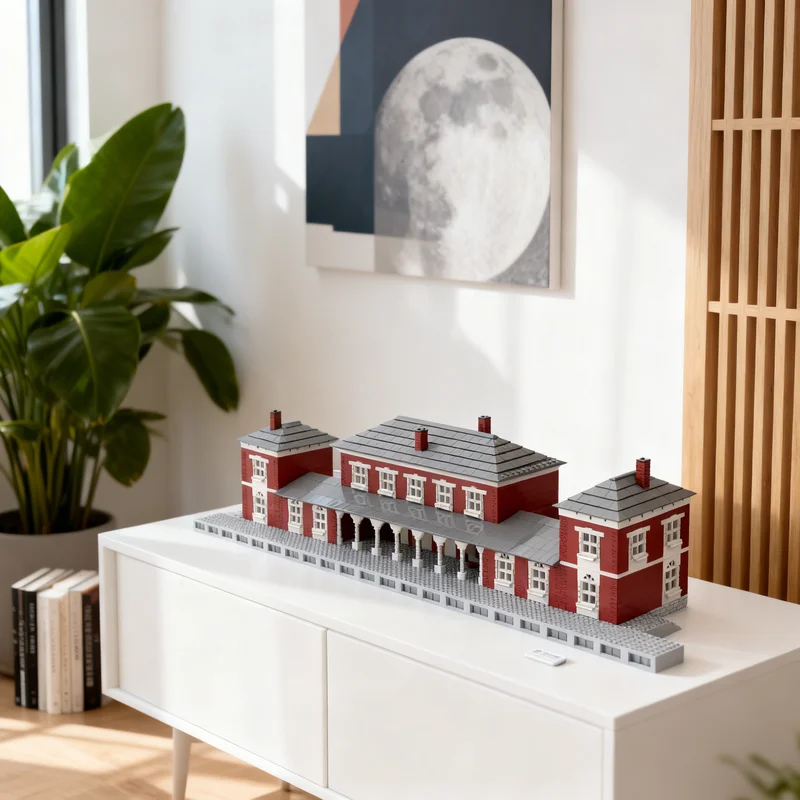 

4749pcs MOC Trainstation Feldafing City Trains Model Building Blocks DIY Gift Creative Collectible Display Decor Premium Adult