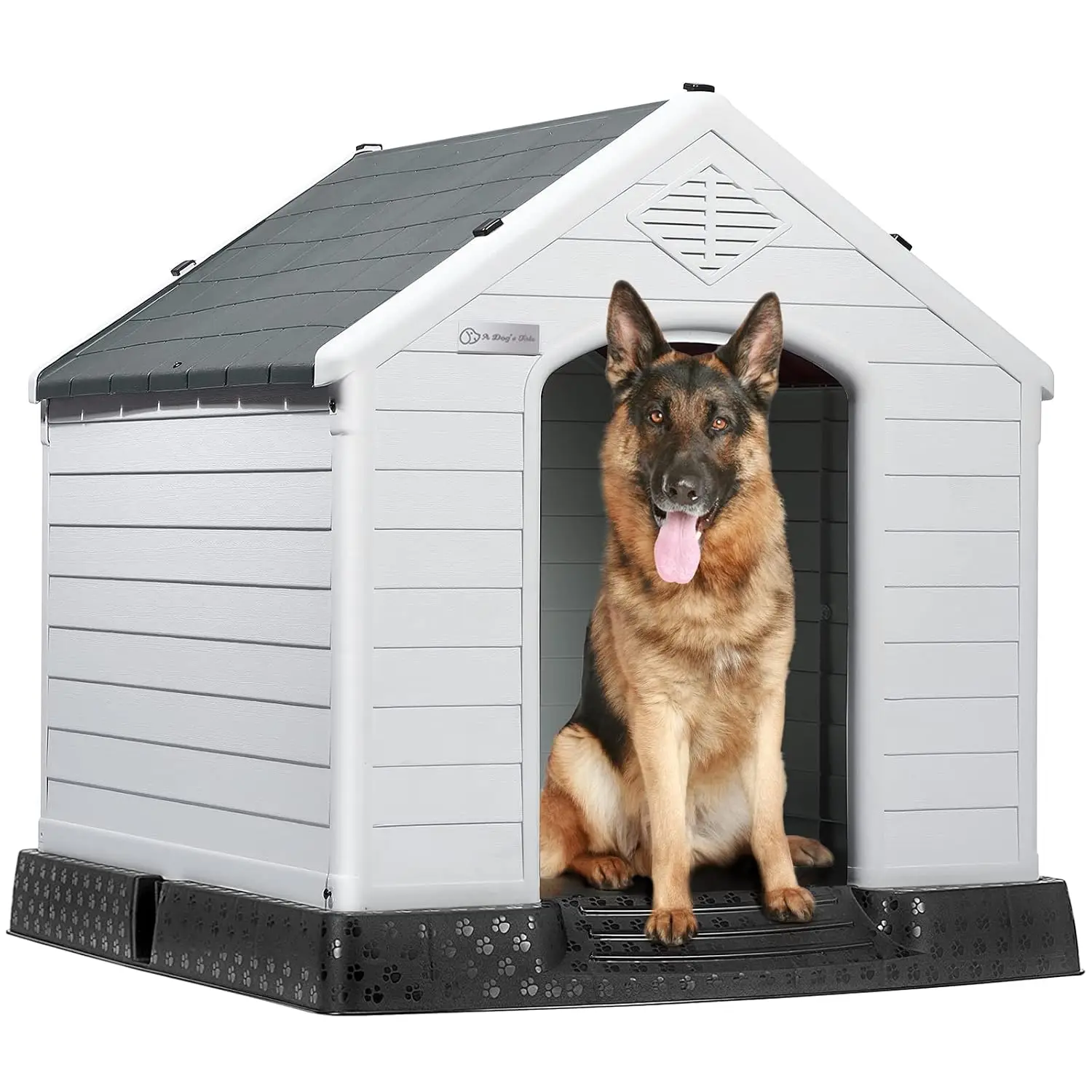 Large Dog House, Indoor/Outdoor, Gray 38.8