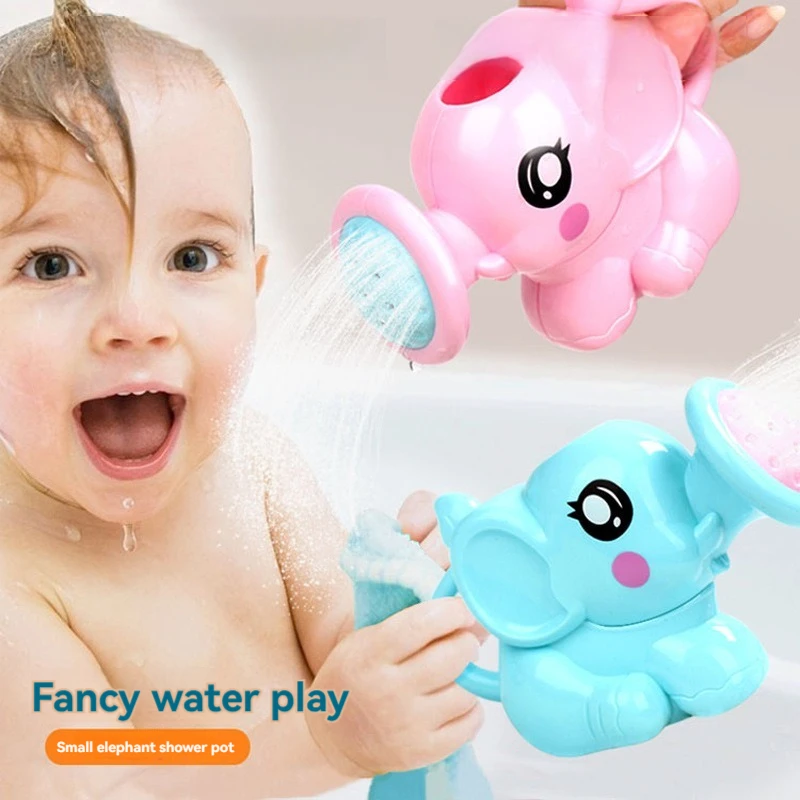 Bath Toy Plastic Kettle Bath Shower Tool Baby Bathroom Toy Elephant Watering Pot Bath Toy for Children Summer Bath Sprinkler