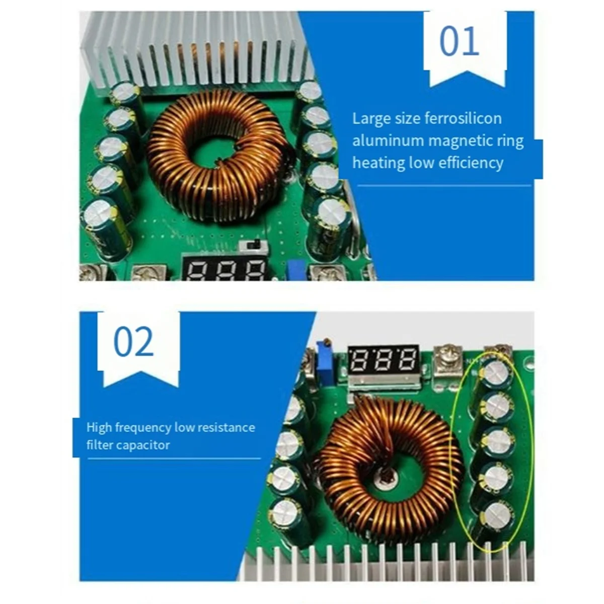 

ABGN 1500W 50A Adjustable Buck Converter Power Supply DC-DC 25-90V to 12V 48V 60V High Power Voltage Regulator