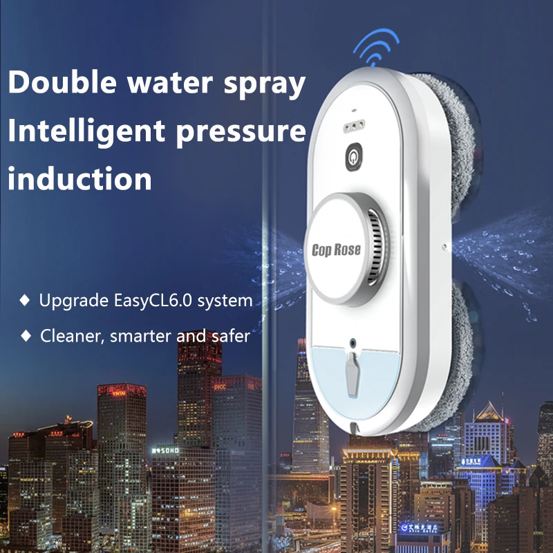 X5S-DS Intelligent Window Cleaning Robot with Auto Dual Water Spray Wet and Dry Cleaning Laser Sensor Navigation Factory OEM
