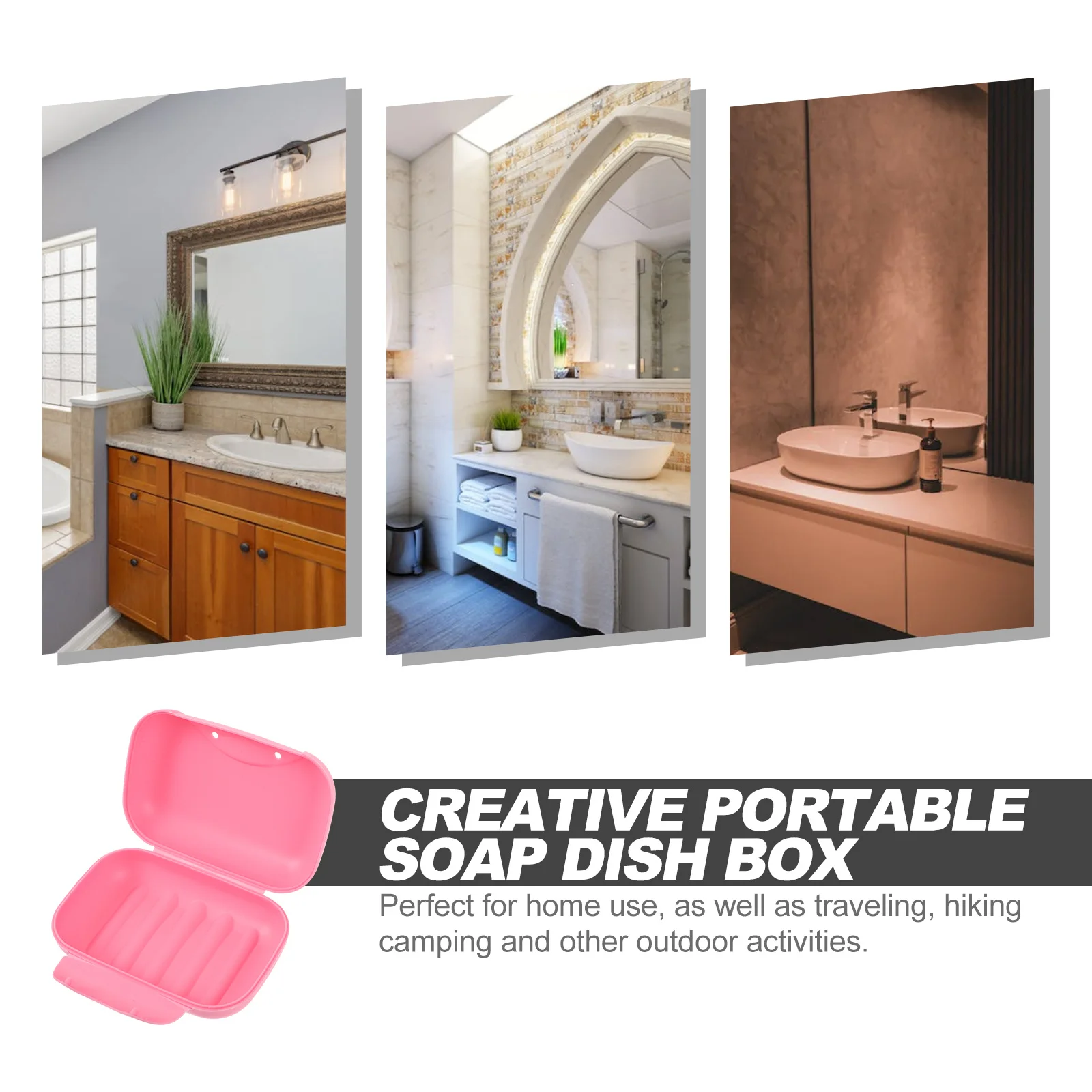 

Portable Soap Box Compact Lightweight Soap Container With Lock For Travel Camping Outdoor Use Pink L Size