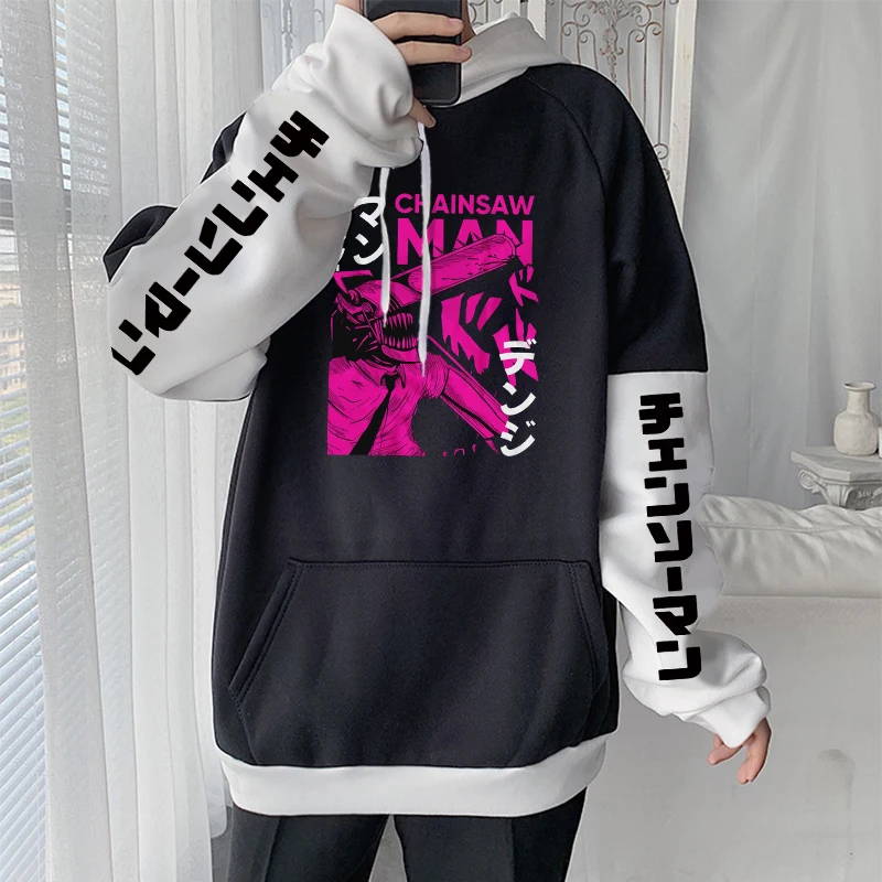 

Anime Chainsaw Man Hoodies Harajuku Vintage Denji Manga Graphic Clothes Fleece Oversized Women Casual Spring Sweatshirts Unisex