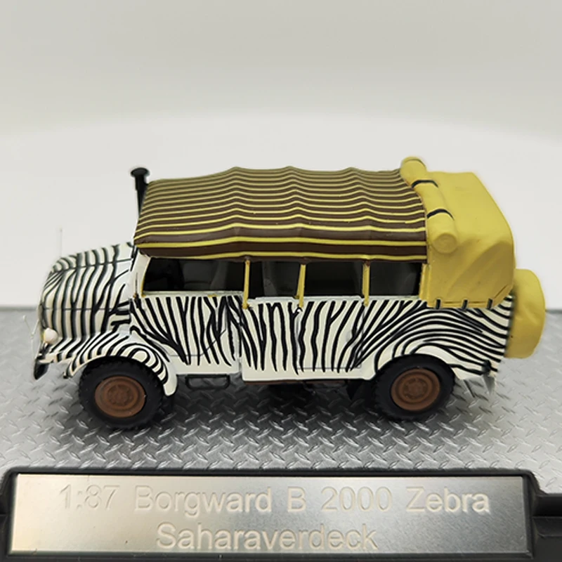 1:87 Scale Resin Borgward B 2000 Zebra Off Road Vehicle Toys Cars Model Classics Nostalgia Adult Souvenir Gifts Static Display