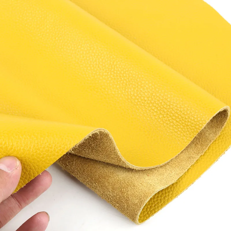 First layer cowhide, ginger yellow genuine leather, light yellow lychee patterned soft cowhide, car seats, sofa cushions, pure c