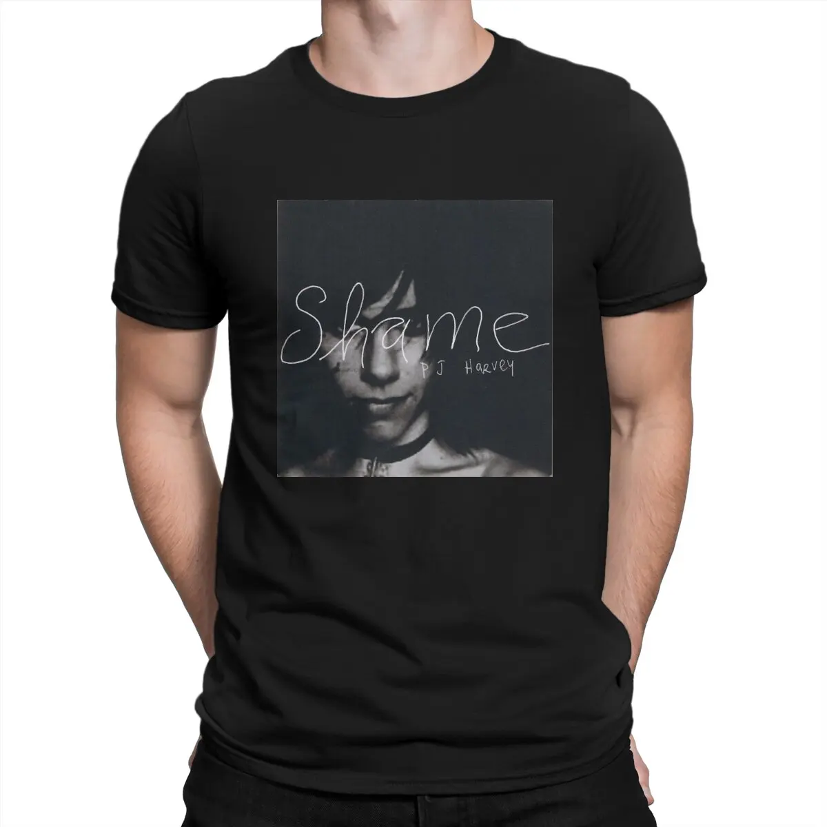 Shame T Shirt for Men Pure Cotton Novelty T-Shirts Round Collar PJ Harvey Tee Shirt Short Sleeve Tops Printed