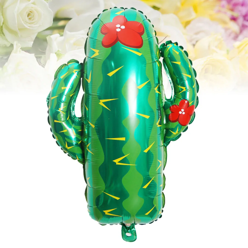 

4pcs Aluminum Foil Balloons Cactus Shaped Premium Air Tight Bright Decor For Hawaii Theme Home Bar Club Full Size