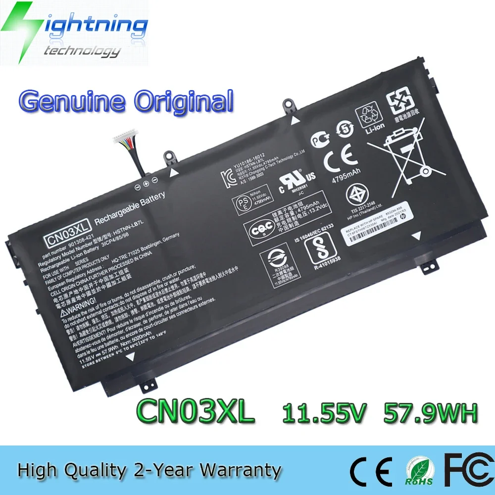 Brand New Original CN03XL 11.55V 57.9Wh Laptop Battery for HP Spectre x360 ENVY 13-ab001ns 13-ab007na 13-ab009ns SH03XL