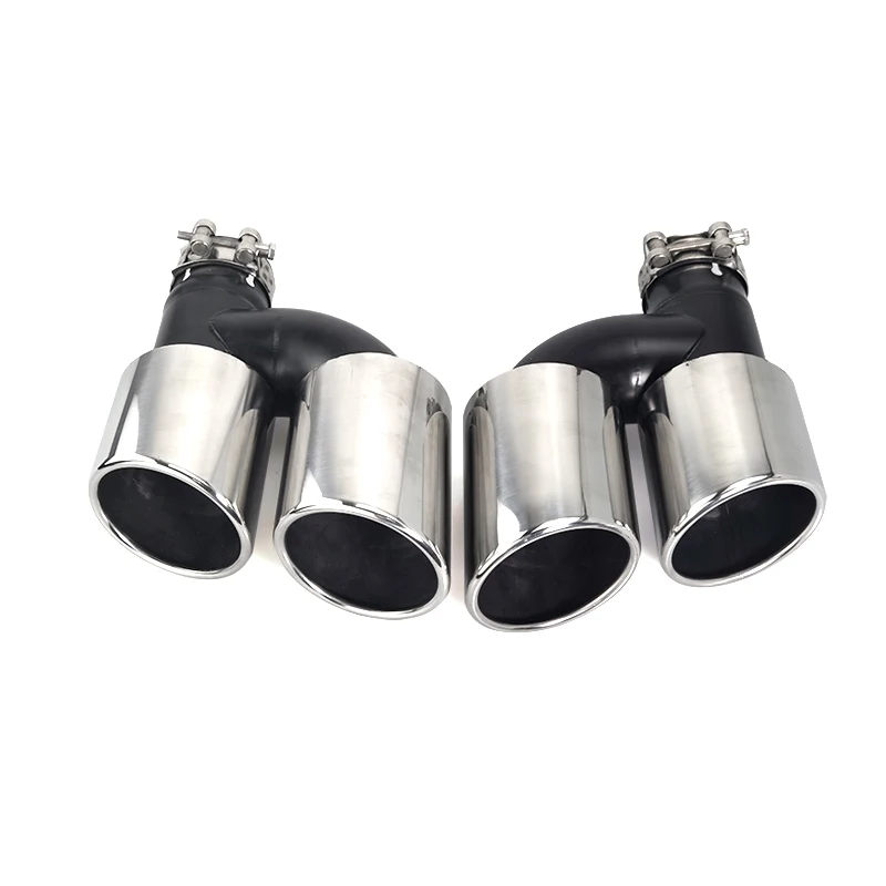 Exhaust Dual Pipes Stainless Steel 1 Pair H Type Fit for Audi A4L A5 A6L Modiy S4S5S6 Muffler Dual Tip Htype Dour Out Tailtips