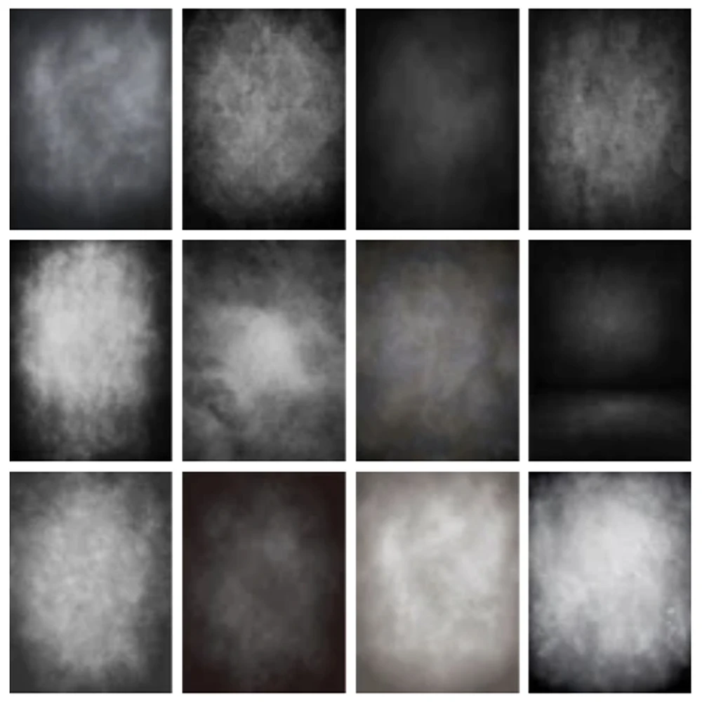 Czarny Gradient Abstrakcyjne Tło Fotograficzne Jednolity Kolor Dzieci Dorośli Portret Artystyczny Noworodek Urodziny Tło do Zdjęć Studio Fotograficzne