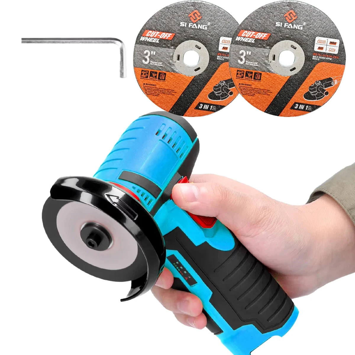 New 12V 19500RPM Cordless Angle Grinder | Diamond Cutting/Polishing/Grinding | Mini Rechargeable Multi-Function Tool | Amabilis image 6