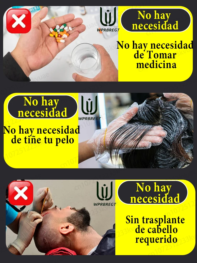 Imagen 6: Extractos anti-blanqueamiento naturales puros para eliminar las canas y convertirlas en cabello negro desde la raíz.