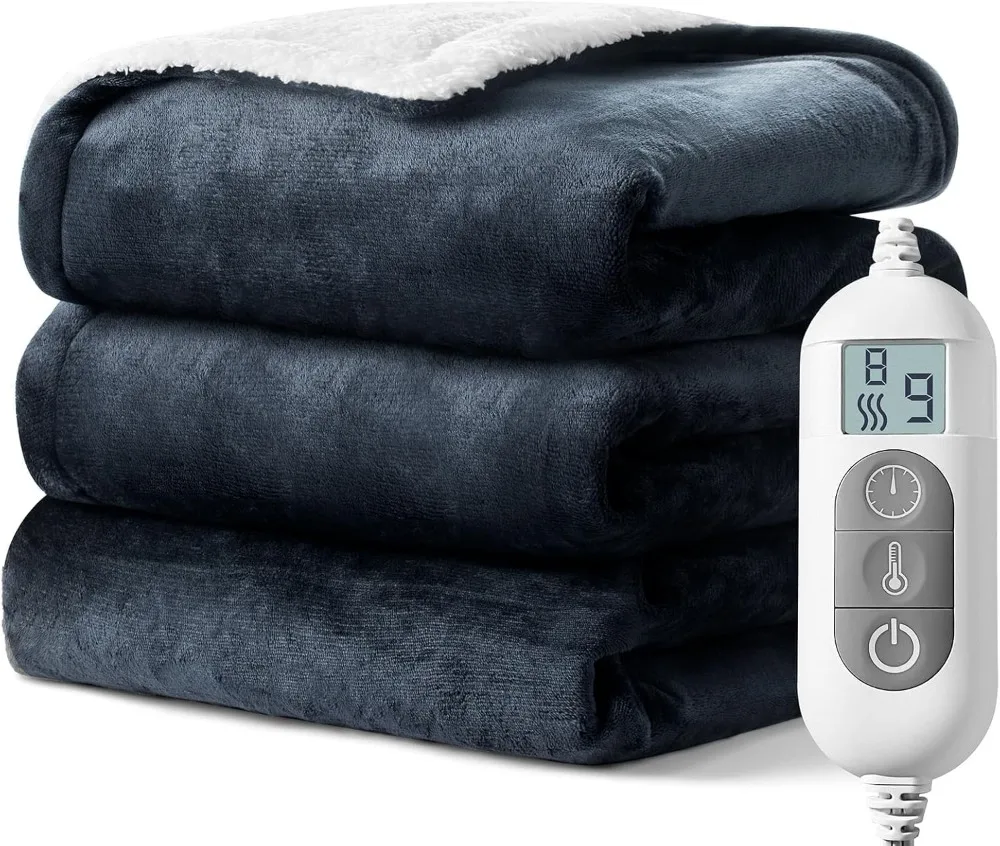

Heated Blanket, Soft Flannel Heated Throw Blanket,Fast Heating Electric Throw Blanket with 8 Heating Levels,9 Hours Auto Shut