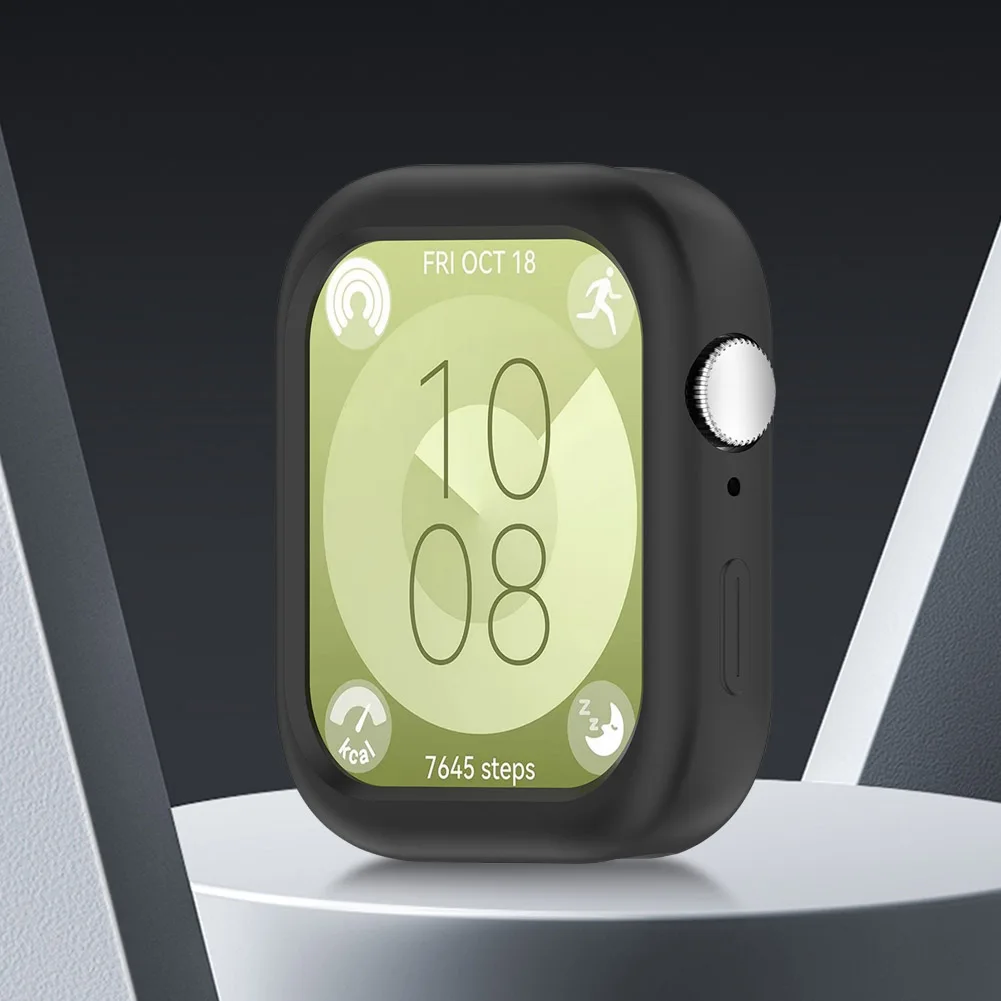 Capa de Silicone Anti-Scratch para Huawei Watch, Bumper Protetor Macio, Capa Shell, Quadro de Proteção, Acessórios Fit3