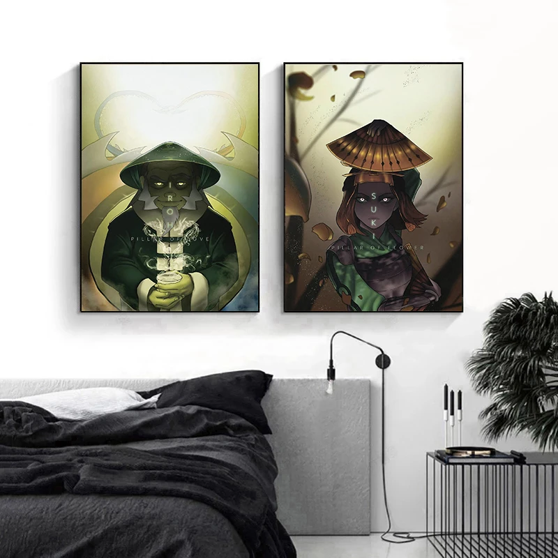 Avatar The Last Airbender Anime Character Portrait poster HD Print Canvas Painting Wall Art Picture for Living Room Home Decor