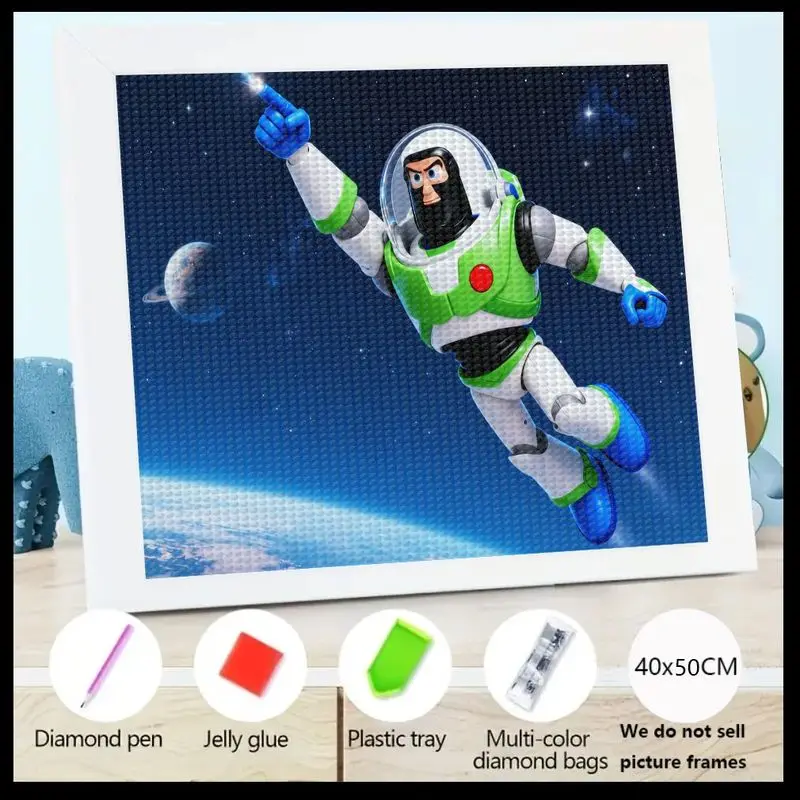 

1 шт., 5D DIY Buzz Lightyear, набор для алмазной живописи, полная дрель, космическое приключение, стразы, вышивка для детей и взрослых, культовый C
