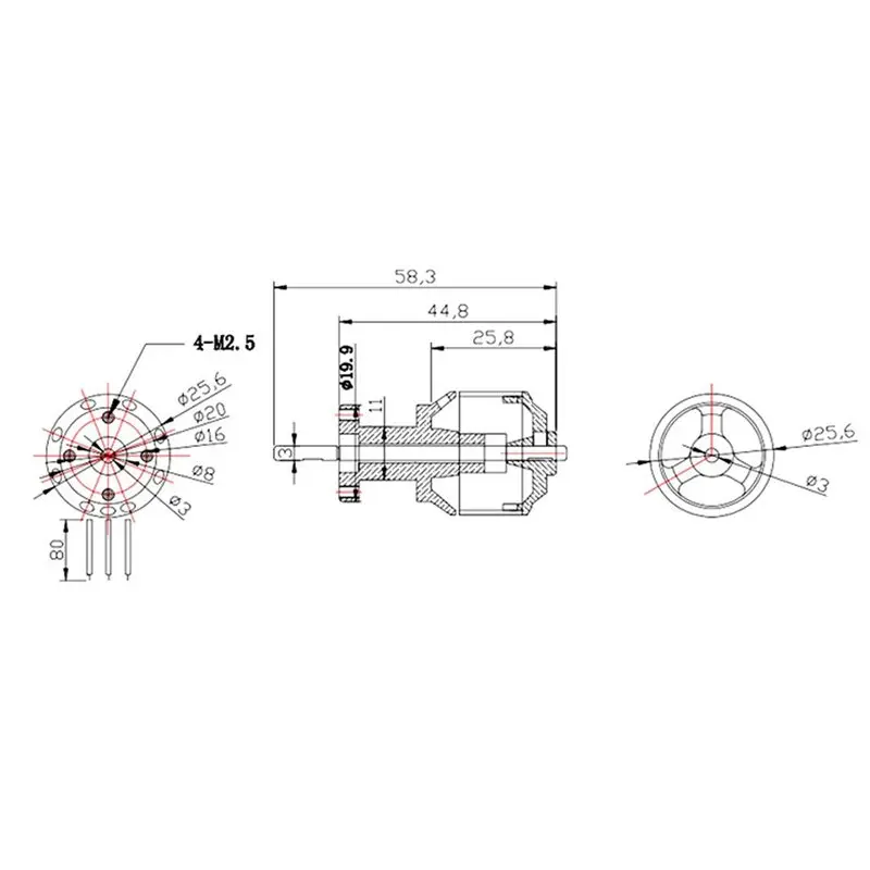 AINY-50Mm EDF 4900KV 3S Maximum Thrust770g,Brushless Motor, Applicable To RC Jet Aircraft