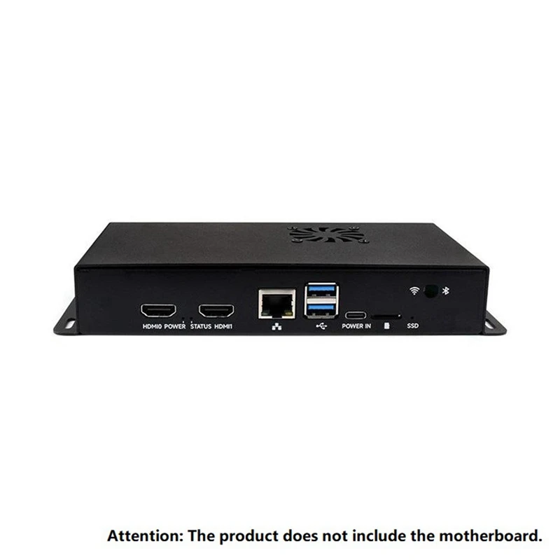 حافظة معدنية CM5 لوحدة حساب Raspberry Pi 5 IO مع مروحة تبريد