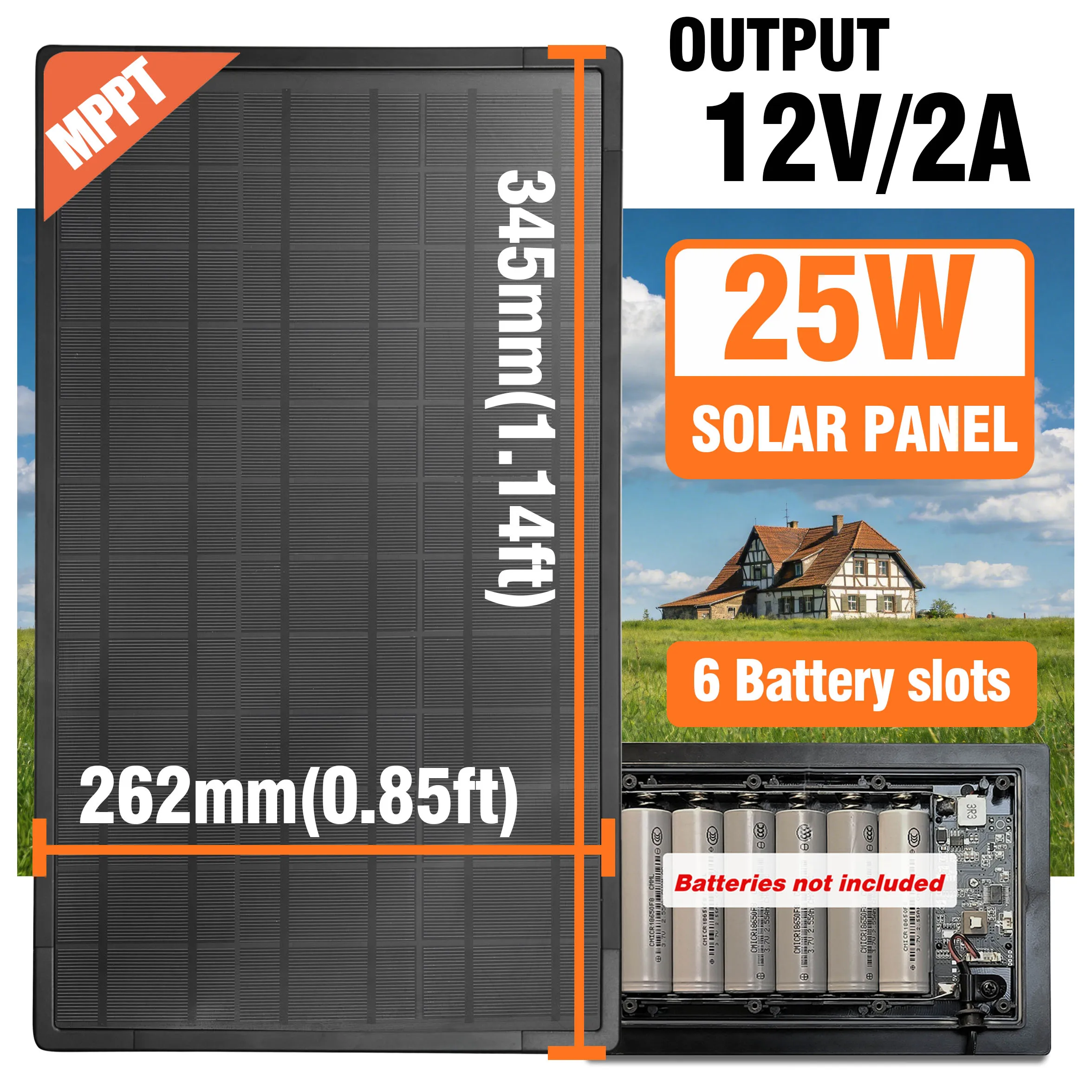 25w mini painel solar instalar 18650 bateria ao ar livre carregador à prova dwaterproof água por usb 12v dc casa ip66 cabo 4g wifi roteador câmera wi-fi
