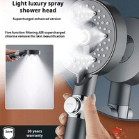 Household Super Shower Set Dechlorinating Light Luxury Booster Spray Shower Head High Pressure Bathroom Purifying Booster Spraye