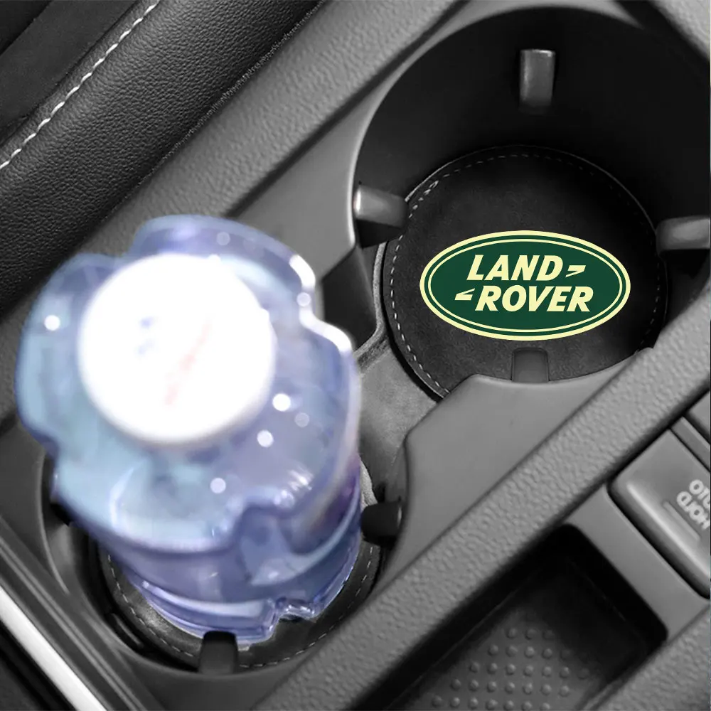 2PCS Car Coaster Water Cups Bottle Holder Pad Non-Slip Cup Mat For Landrover SVR Discovery Velar Evoque Defender Range Rover LR2