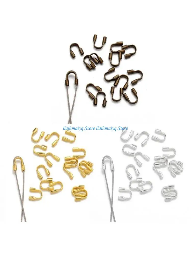 573B 100x Silver Gold Wire Thread Guardian & Protectors U Accessories DIY