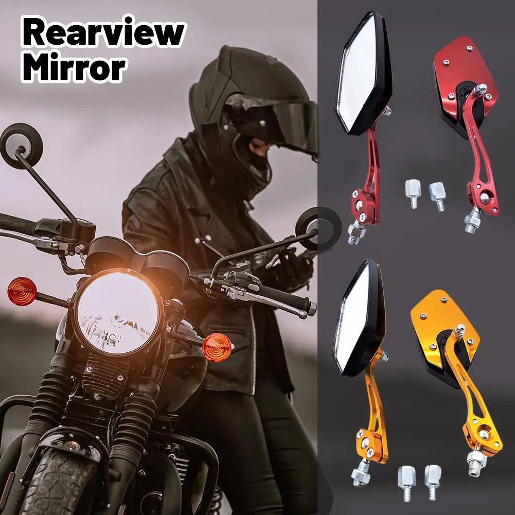 

1 Pair Universal Motorcycle Rearview Mirror Replacement Reversing Accessories Modified Parts Auxiliary Scooter Mirror E-bik S9L4