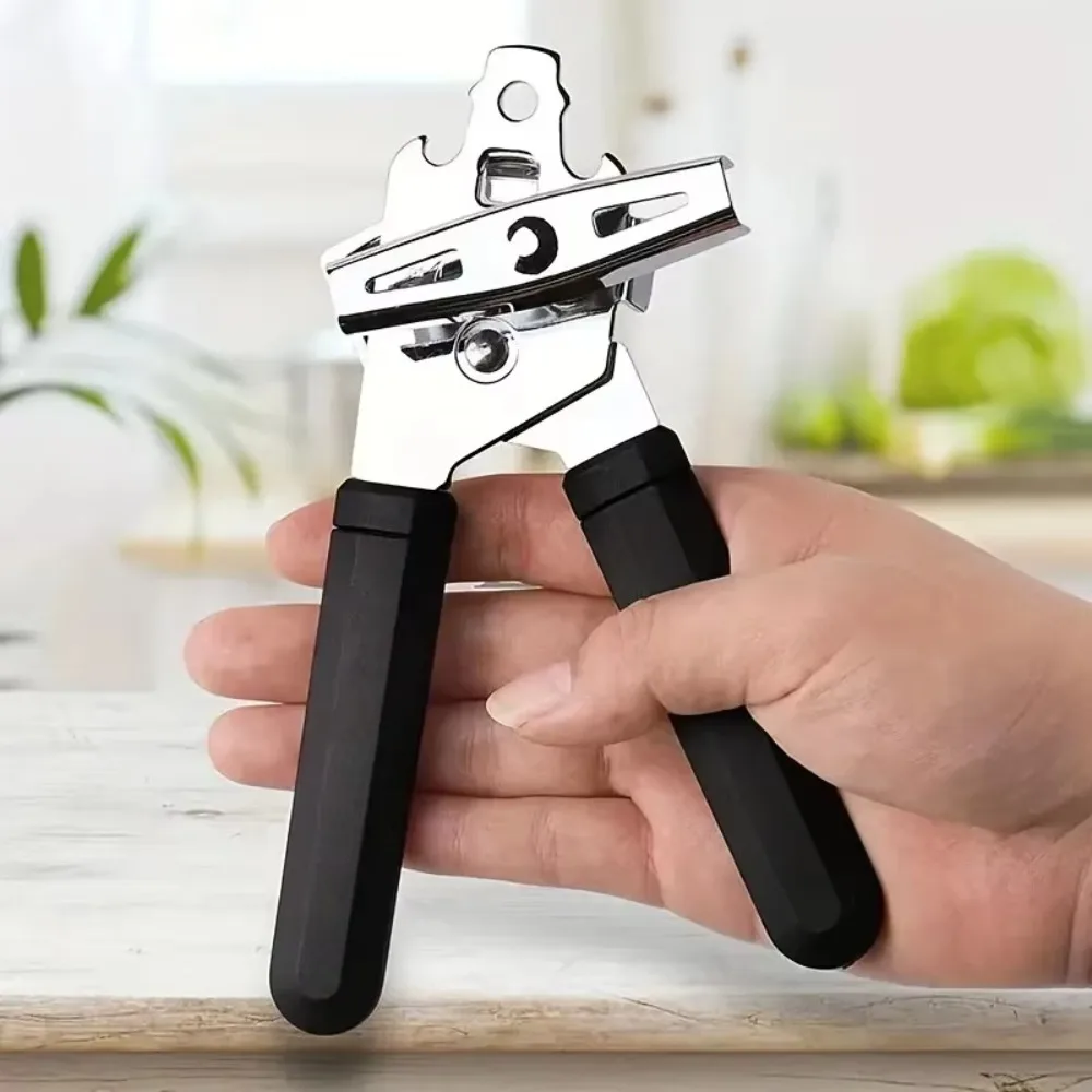 

Solid Stainless Steel Can Opener Professional Multifunctional Craft Beer Grip Can Manual Bottle Opener Kitchen Gadgets