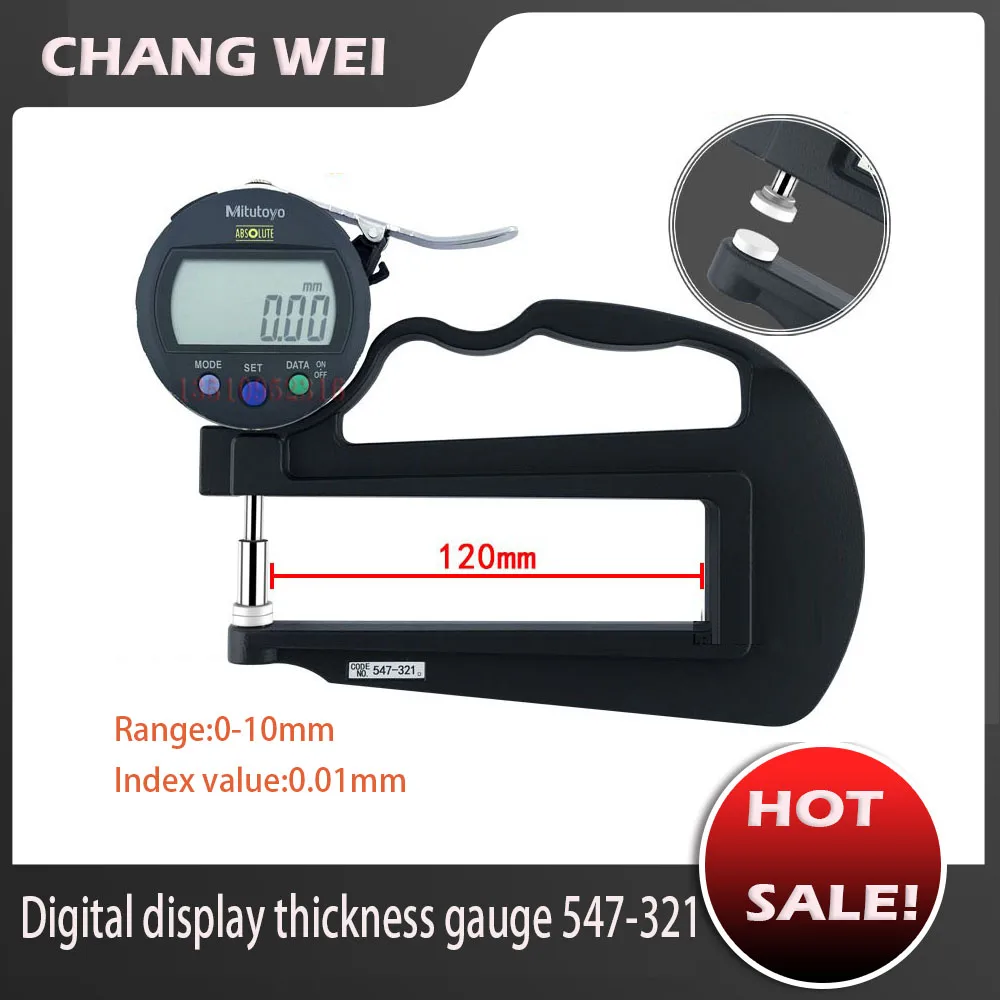 

Cnc Digital Thickness Gauge Thickness Gauge 547-321 0-10 * 0.01mm Micrometer Thickness Gauge, Electronic Thickness Gauge