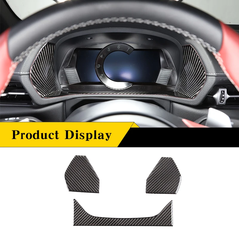 

For Toyota Supra GR A90 2019-2022 Soft Carbon Fiber Car Dashboard Decorative Panel Cover Sticker Part Car Interior Accessories