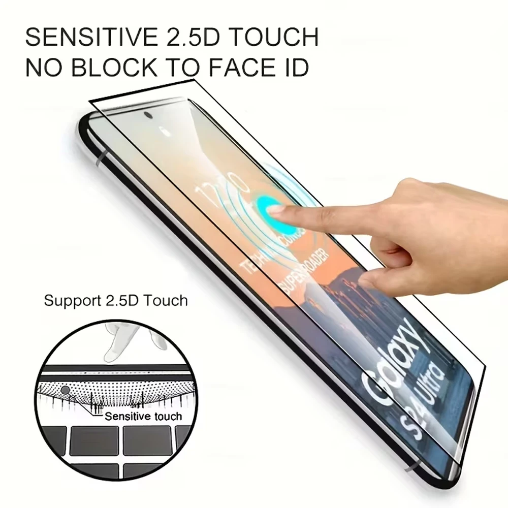 5-1Pcs HD Easy Install Screen Protectors For Samsung S26 Ultra S26 S25 Ultra S25 FE S24 Ultra S23 S22 S21 A36 A56 Tempered Glass